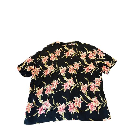 Vintage Krush of California Short Sleeve Floral Button Down Casual Shirt--Large - Picture 4 of 6